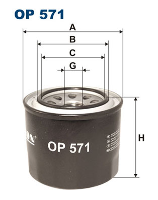 Oliefilter Filtron OP 571