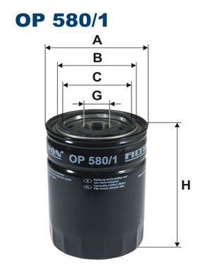 Oliefilter Filtron OP 580/1