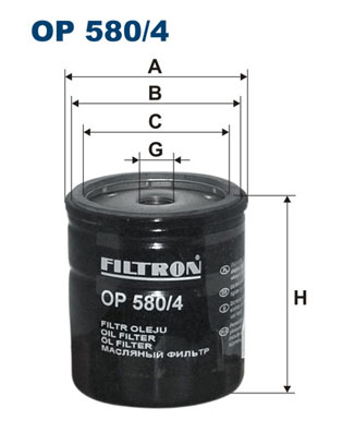 Oliefilter Filtron OP 580/4