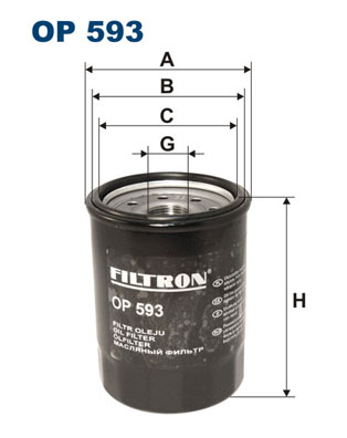 Oliefilter Filtron OP 593