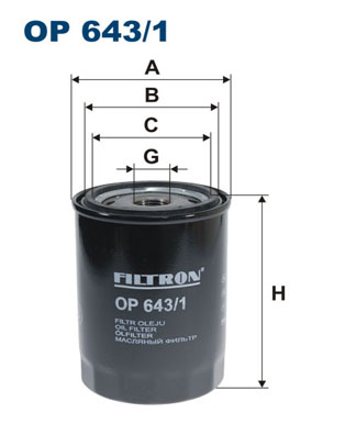 Oliefilter Filtron OP 643/1