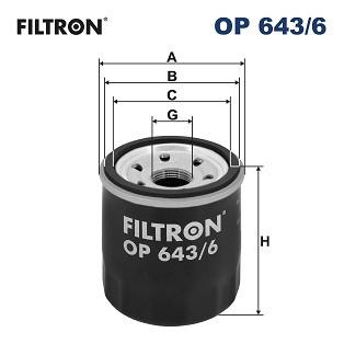 Oliefilter Filtron OP 643/6