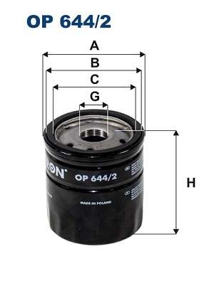 Oliefilter Filtron OP 644/2