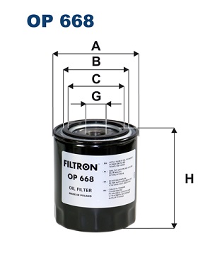 Oliefilter pakking Filtron OP 668