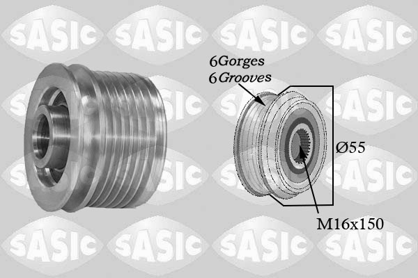 Vrijloop koppeling dynamo Sasic 1674001