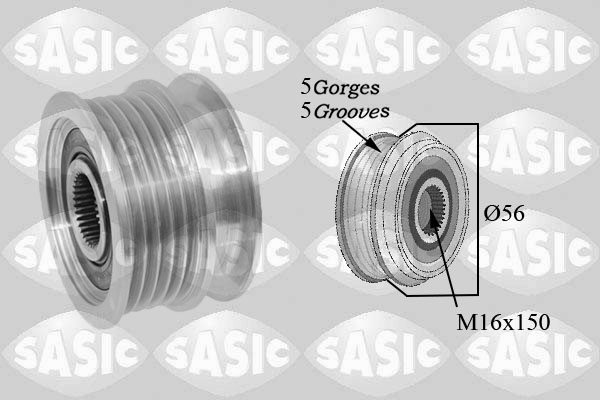 Vrijloop koppeling dynamo Sasic 1674006