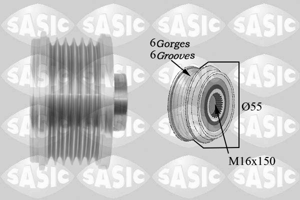 Vrijloop koppeling dynamo Sasic 1674007