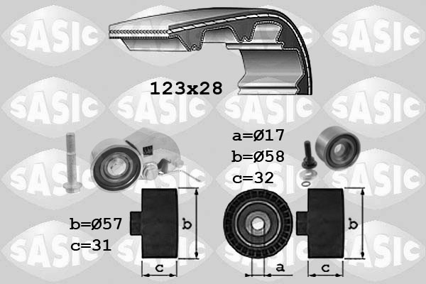 Distributieriem kit Sasic 1756030