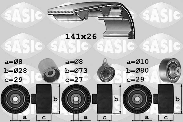 Distributieriem kit Sasic 1756049