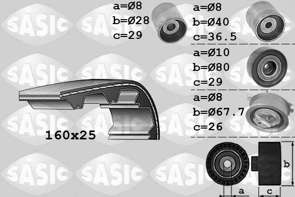 Distributieriem kit Sasic 1756059
