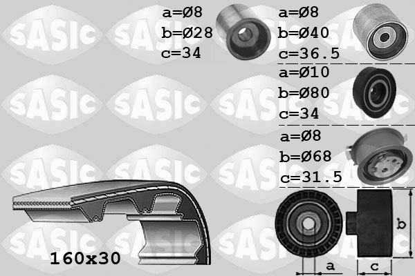 Distributieriem kit Sasic 1756070