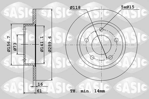 Remschijven Sasic 2464A04J