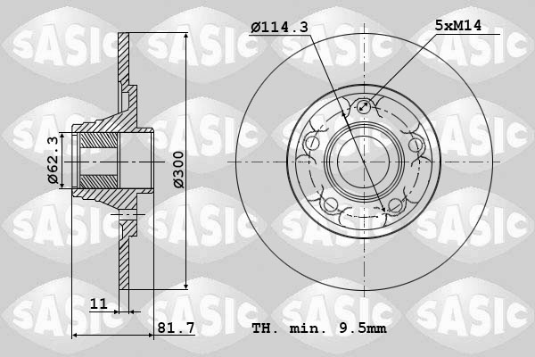 Remschijven Sasic 6104028