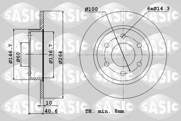 Remschijven Sasic 6106003