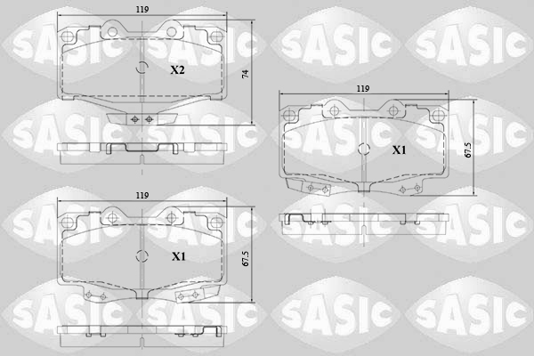 Sasic Remblokset 6216129