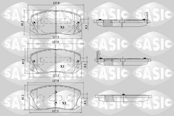 Remblokset Sasic 6216157