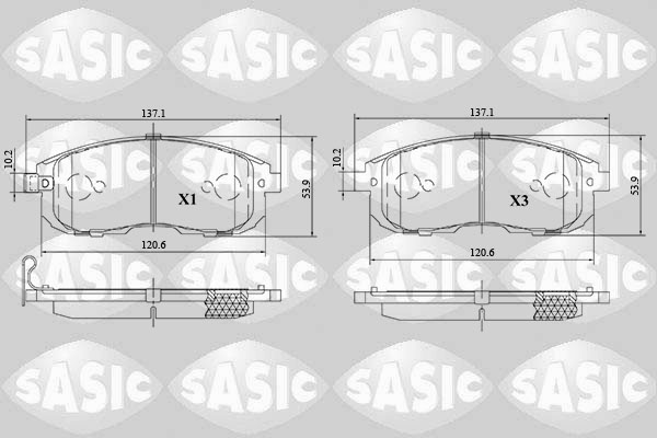 Remblokset Sasic 6216167