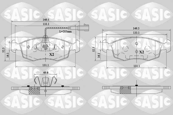 Remblokset Sasic 6216171