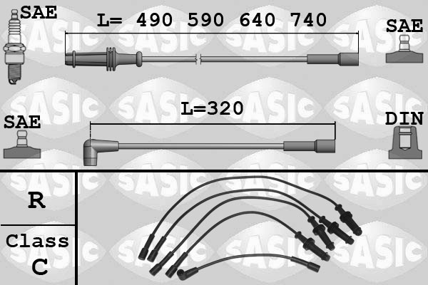 Bougiekabelset Sasic 9280004