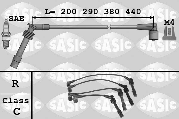 Bougiekabelset Sasic 9286002