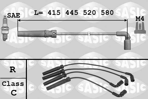 Bougiekabelset Sasic 9286003