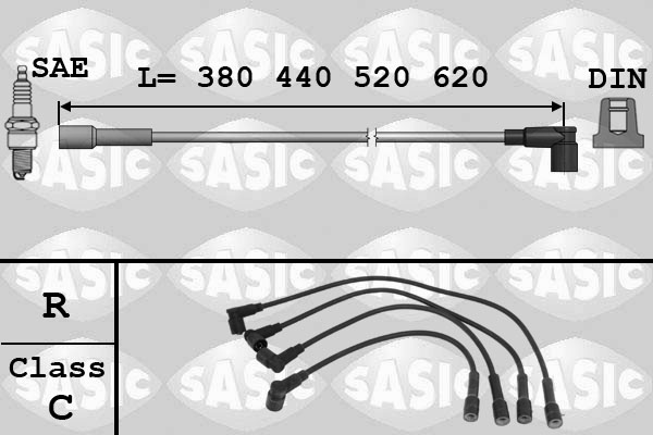 Bougiekabelset Sasic 9286005