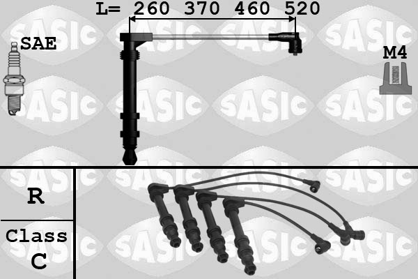 Bougiekabelset Sasic 9286009