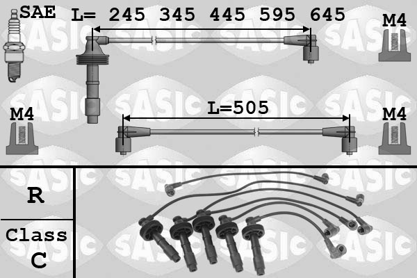 Bougiekabelset Sasic 9286035