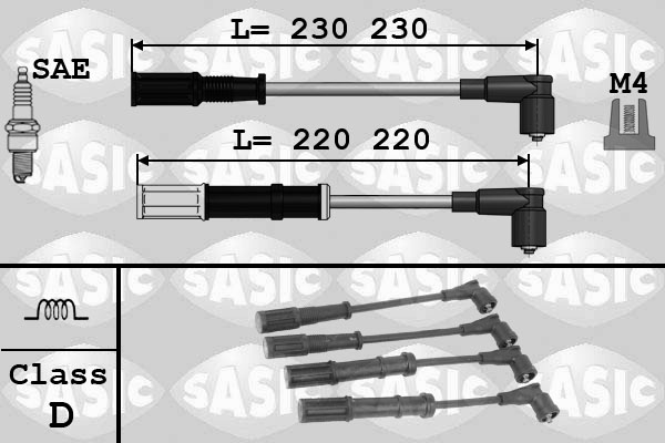 Bougiekabelset Sasic 9286045