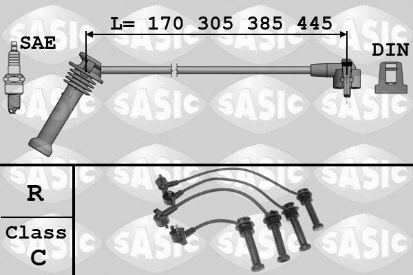 Bougiekabelset Sasic 9286054