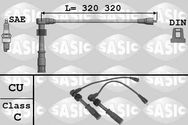 Bougiekabelset Sasic 9286060