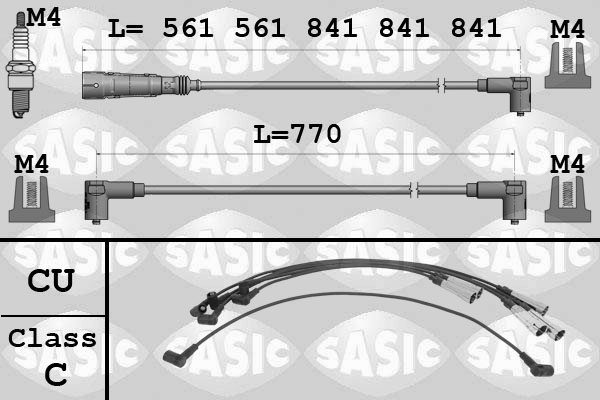 Bougiekabelset Sasic 9286075