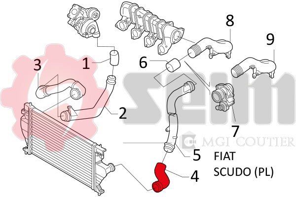 Seim Laadlucht-/turboslang 981152