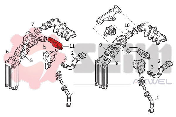 Seim Laadlucht-/turboslang 982018