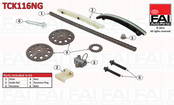 Distributieketting kit Fai Autoparts TCK116NG