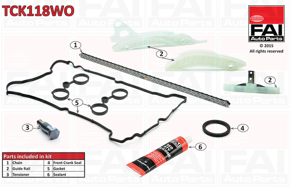 Distributieketting kit Fai Autoparts TCK118WO