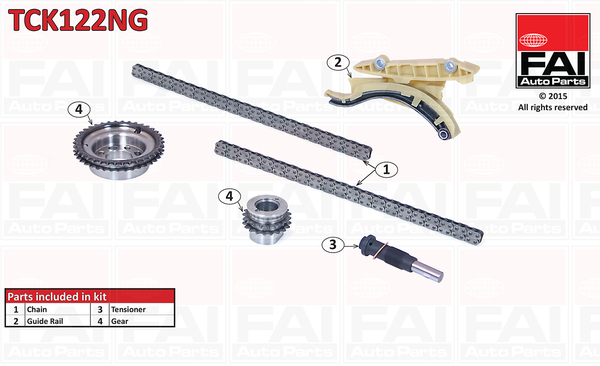 Distributieketting kit Fai Autoparts TCK122NG