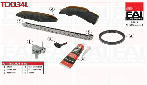 Distributieketting kit Fai Autoparts TCK134L