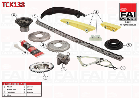 Distributieketting kit Fai Autoparts TCK138