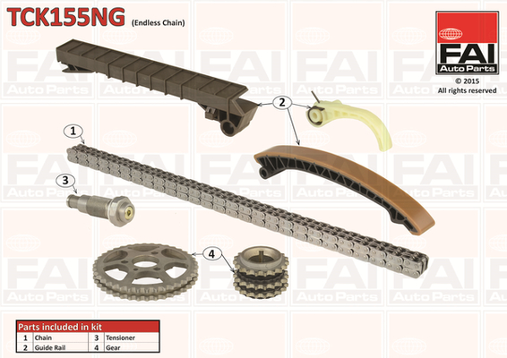 Distributieketting kit Fai Autoparts TCK155NG