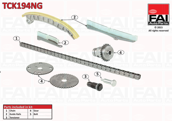 Distributieketting kit Fai Autoparts TCK194NG