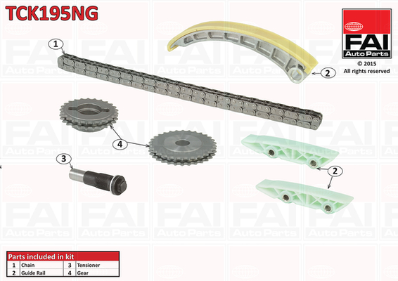 Distributieketting kit Fai Autoparts TCK195NG