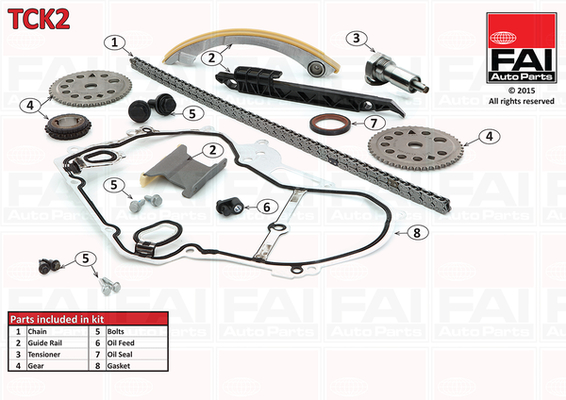 Distributieketting kit Fai Autoparts TCK2