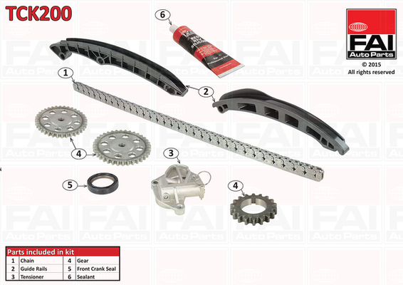 Distributieketting kit Fai Autoparts TCK200