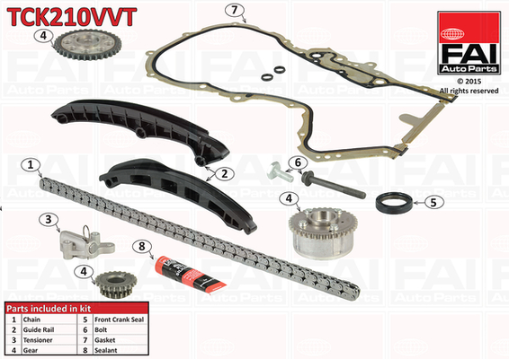 Distributieketting kit Fai Autoparts TCK210VVT