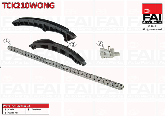 Distributieketting kit Fai Autoparts TCK210WONG