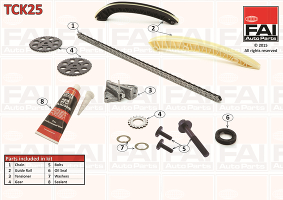 Distributieketting kit Fai Autoparts TCK25