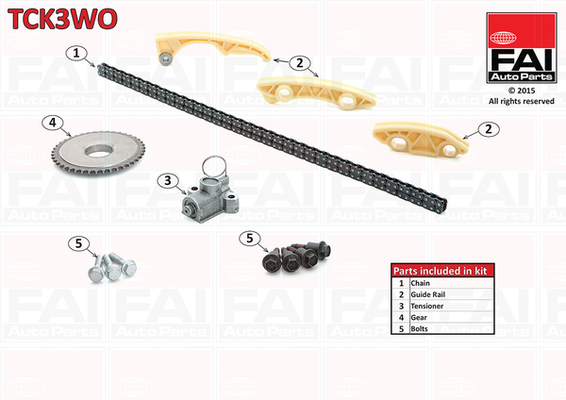 Distributieketting kit Fai Autoparts TCK3WO