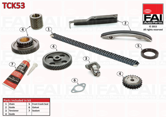 Distributieketting kit Fai Autoparts TCK53