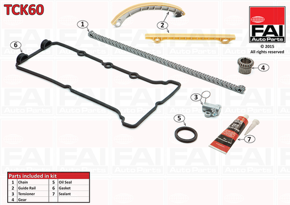 Distributieketting kit Fai Autoparts TCK60